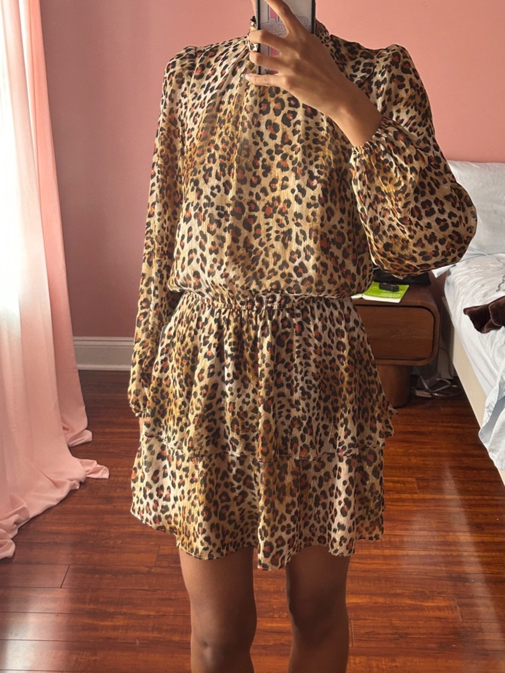 ruffle cheetah dress